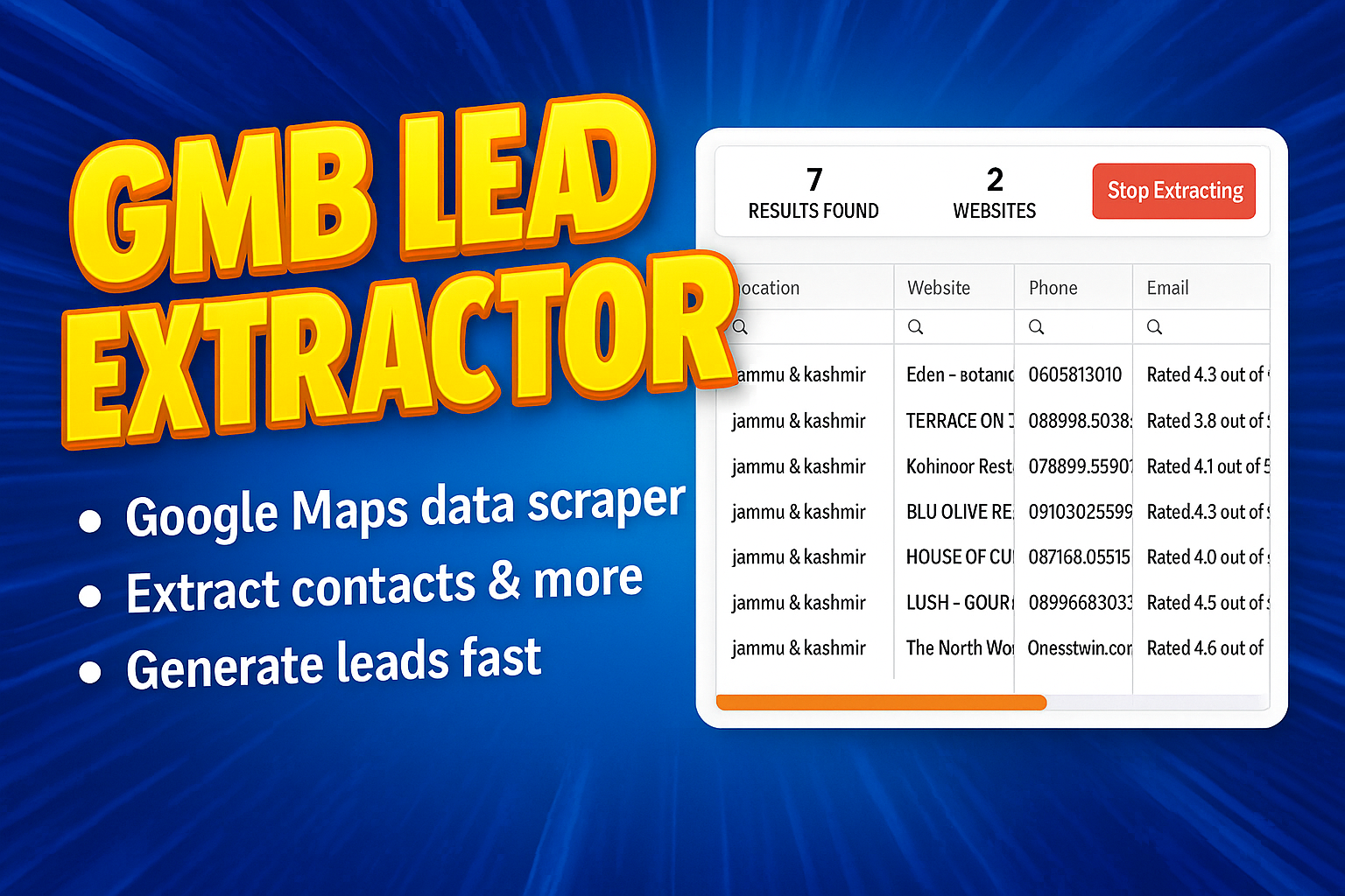 GMB Lead Extractor  for you Business